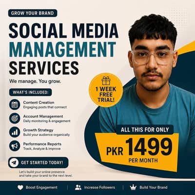Professional Social Media Management Services – Only PKR 1499/month