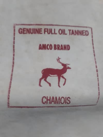Chamois Leather: The white cloth is a "Genuine Full Oil Tanned"