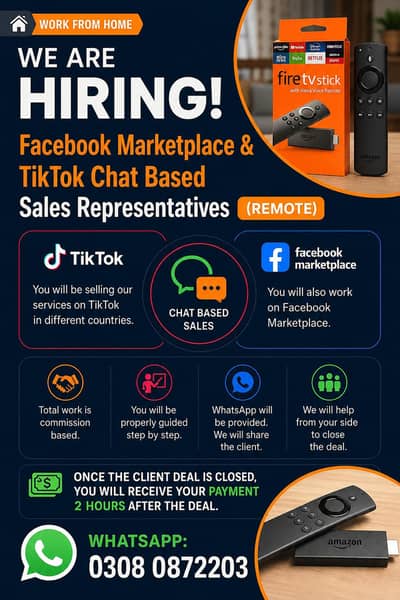 TikTok or Facebook Marketplace py working karne hy