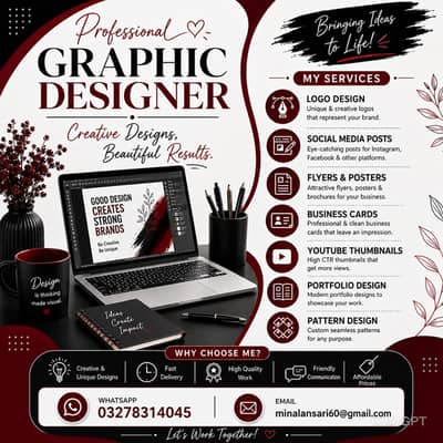 Graphic Designer for Social Media, Logos & Posters”
