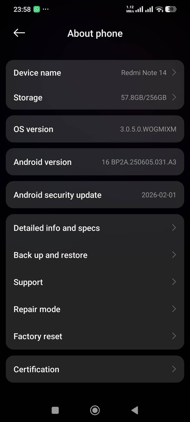Redmi note 14 4