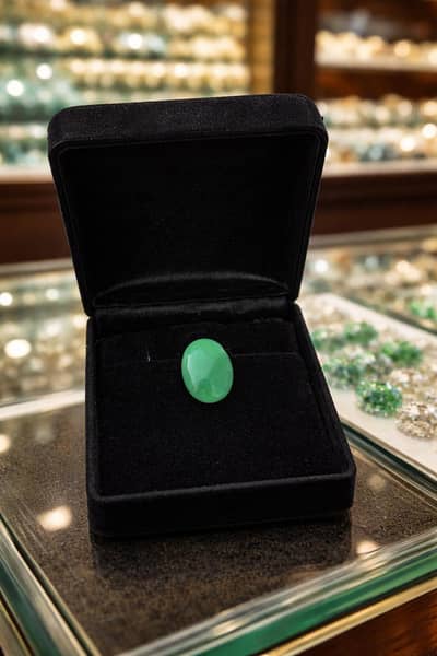 deep green jade in locket necklace cut only 3 peace available