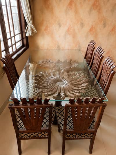Chinnioti Original Dinning Table 6 Seater Set