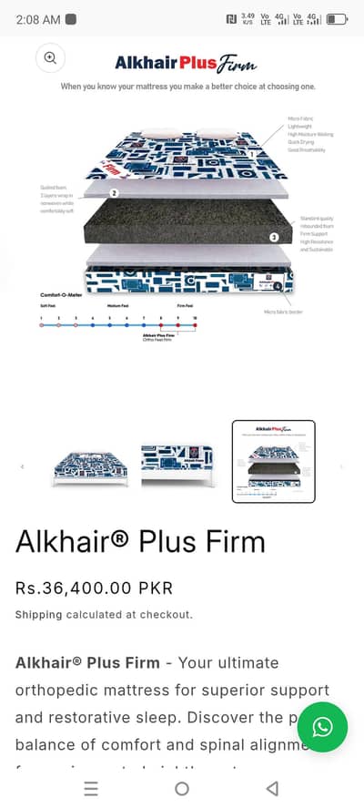 alkhair athopadic mattress. just 2 month use. 100 percent ok.