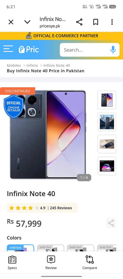 Infinix Note 40