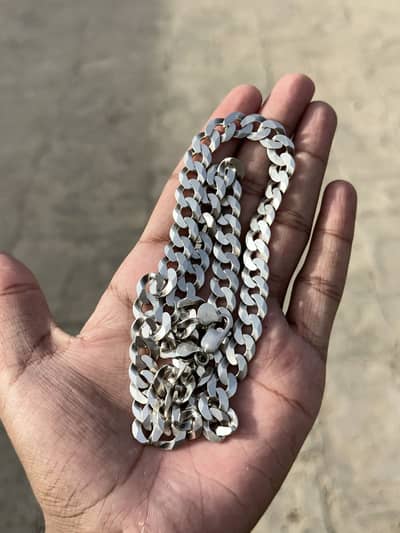 Italian 925 silver chain & braclate  pure Chandi 03152954295