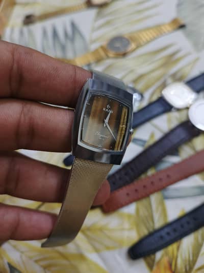 Rado mens watch with tiger eye dial