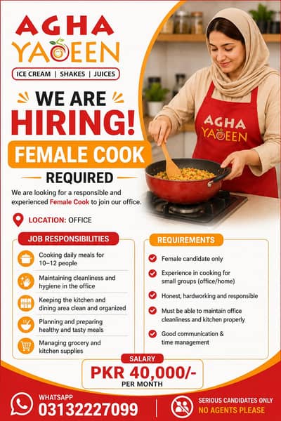 female cook required
