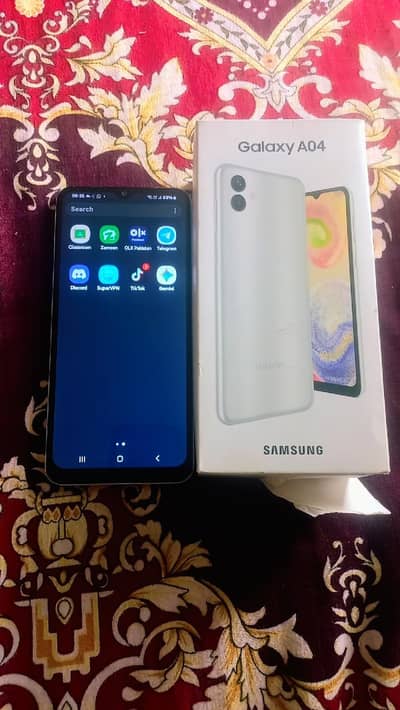 Samsung A04 with complete box