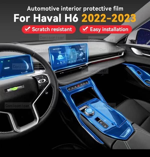 Haval H6 PPF TPU Transparent Interior Protective Films Waterproof and ScratchProof Premium Quality Imported