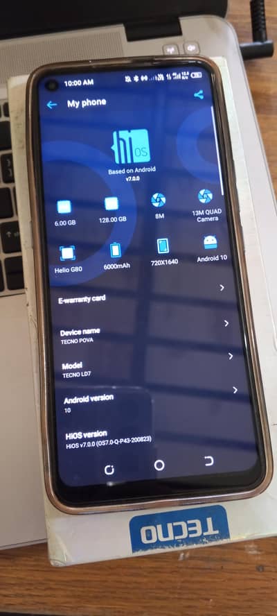 Tecno Pova / PTA Approved / 6/128gb / Gaming Processor