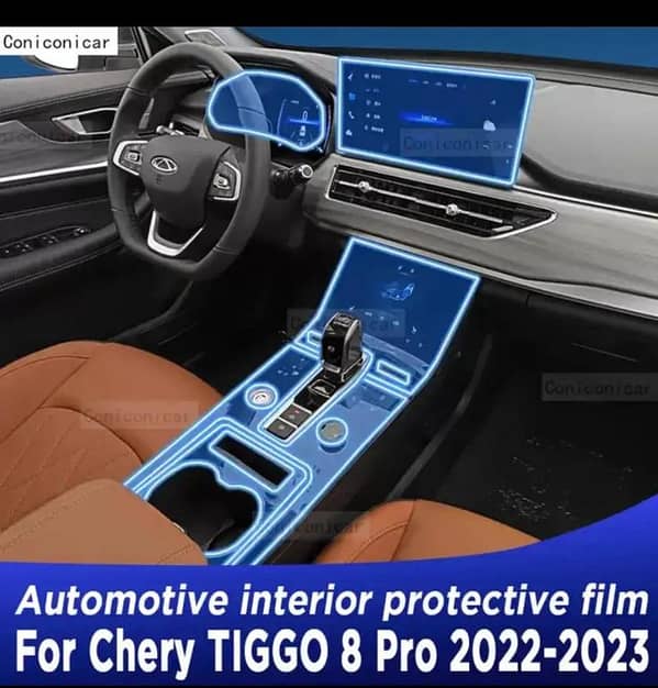 Chery Tiggo 8 Pro PPF TPU Interior Protective Films Waterproof and ScratchProof Premium Quality Imported