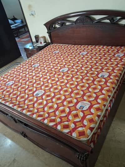 pure wood double bed