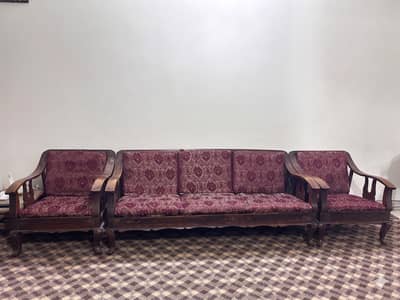 Wooden Sofa Set (5-Seater)