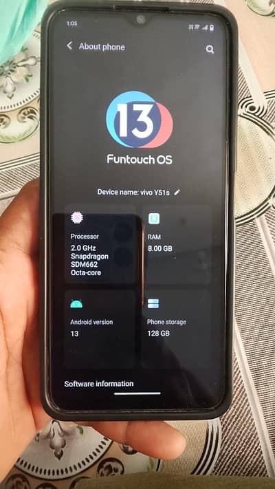 vivo y51s 8GB 128gb 03132096558