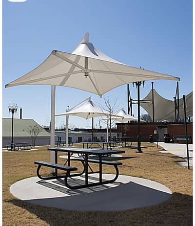 Tensile fabric clothing, Garage shades, Car parking shades, Pvc fabr