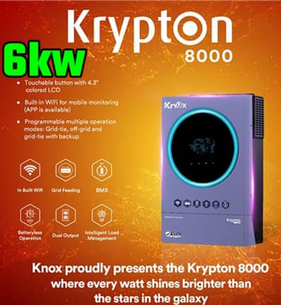 Knox 6kw Hybrid Inverter For Sale with 4years of warranty