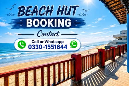 Beach Hut & Resorts Booking at Turtle Beach and Others Karachi