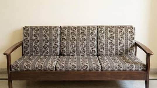 5 seater wood sofa