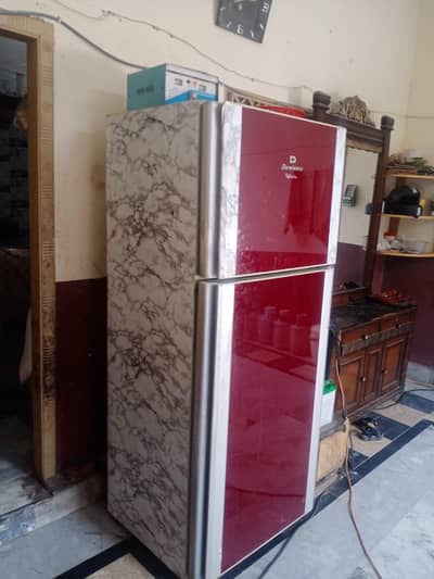 Dawlance Refrigerator-Red color-Excellent Condition-With stabilizer