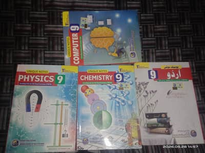 9th class notes com,urdu,phy,Che for only 1400 condition:new