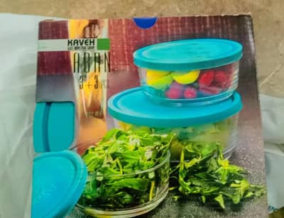 Air tight glass boxes 3PCS