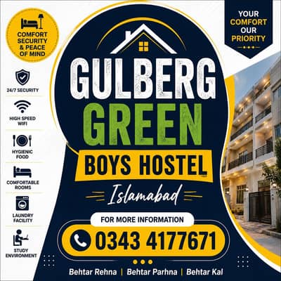 Gulberg Green Boys Hostel Islamabad