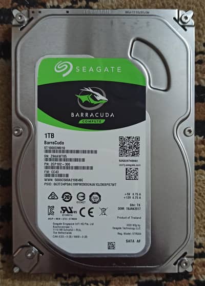 Seagate 1TB HDD Barracuda