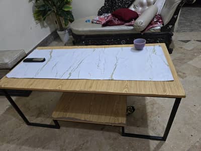 Cofee table, carom board, 2 sofa cumbed, charpai