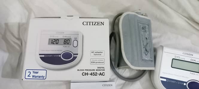 Brand New Box Packed Citizen CH-452 Digital Blood Pressure Monitor