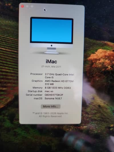 Apple iMac 27-inch Core i5 8GB RAM 1TB Dual Boot