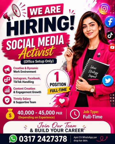 social media staff required ( only female)