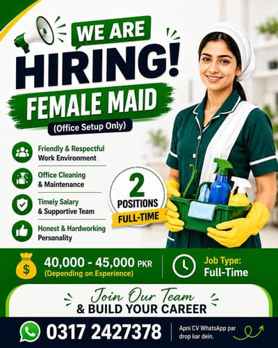 female maid required