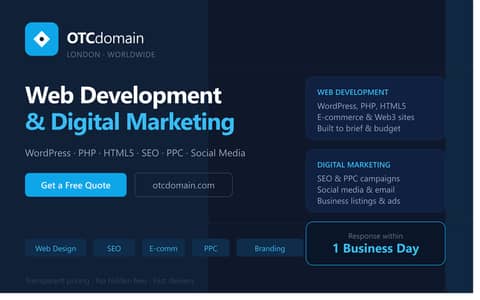 Web Development & Digital Marketing – Free Quote | OTCdomain