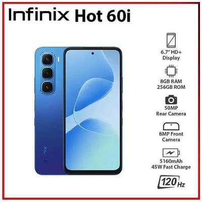 Infinix Hot 60i 6+6-128gb no open no repair 03054580174