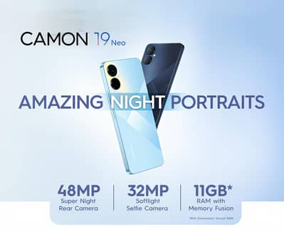 Tecno Camon 19 Neo 6/128 GB for Urgent Sale - Best Mobile Phone 10/9