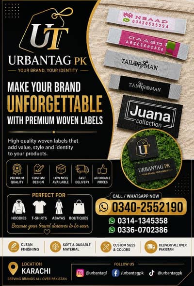 Clothing Brand Labels Available