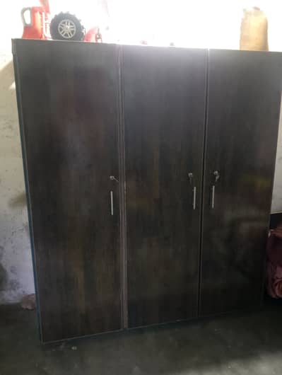 3 door Wardrobe with Wheels.