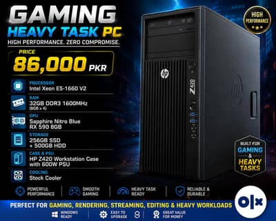 Xeon E5-1660 V2 | RX 590 8GB Gaming PC