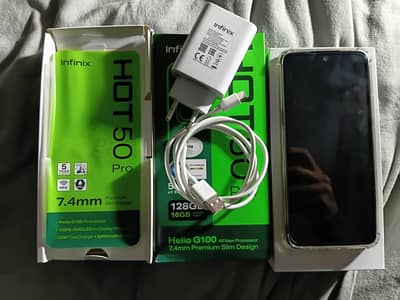 Infinix Hot 50 Pro 8 128 new condition 3 month warranty mein hai