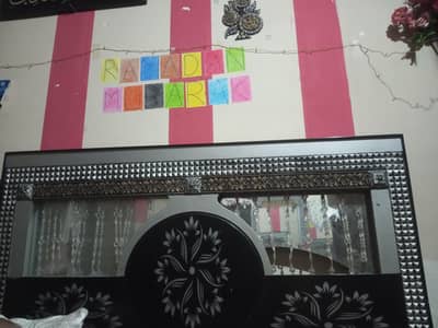 fancy bed and with bed sides