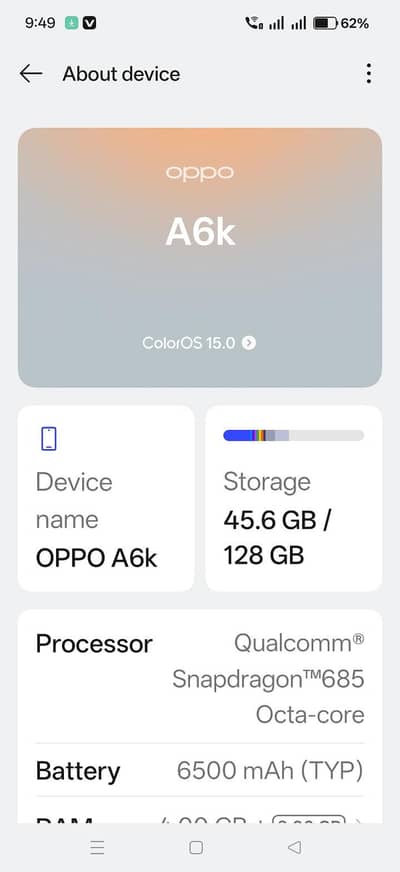 oppo A6K mobile urgent sale just box open
