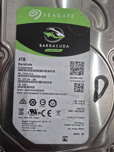 4TB Seagate BarraCuda 3.5" HDD Packed With Ultimate Movie Collection
