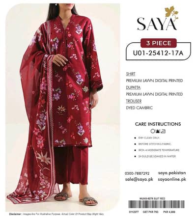 3 piece lawn dress
