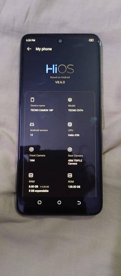 Tecno Camon 18P 6