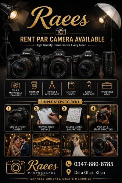 DSLR Available on Rent and aslo join us for photoshoot