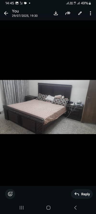 Bed with side table with mattres only in 22000