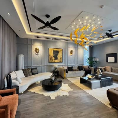 FULL BASEMENT FULLY FURNISHED BRAND NEW 2 KANAL MODERN DESIGN SUPER HOT LOCATED BUNGALOW WITH POOL, HOME THEATRE AND GYM IS AVAILABLE IN THE E BLOCK OF DHA PHASE 6 LAHORE.