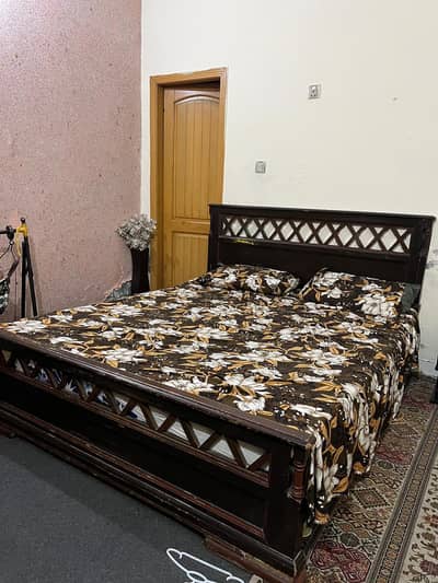 wooden bed