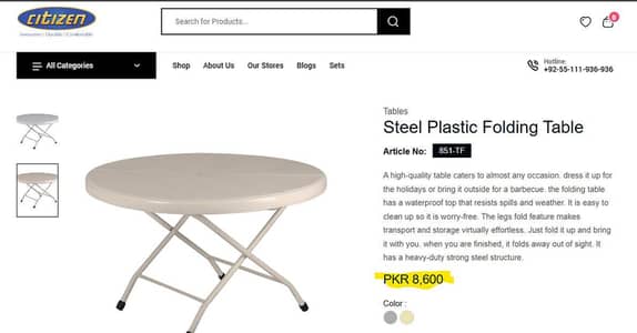 citizen company round BIG table available for sale!